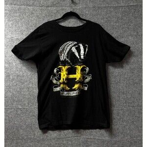 Harry Potter Hufflepuff Badger T-Shirt Men’s Large Black Hogwarts Graphic Tee